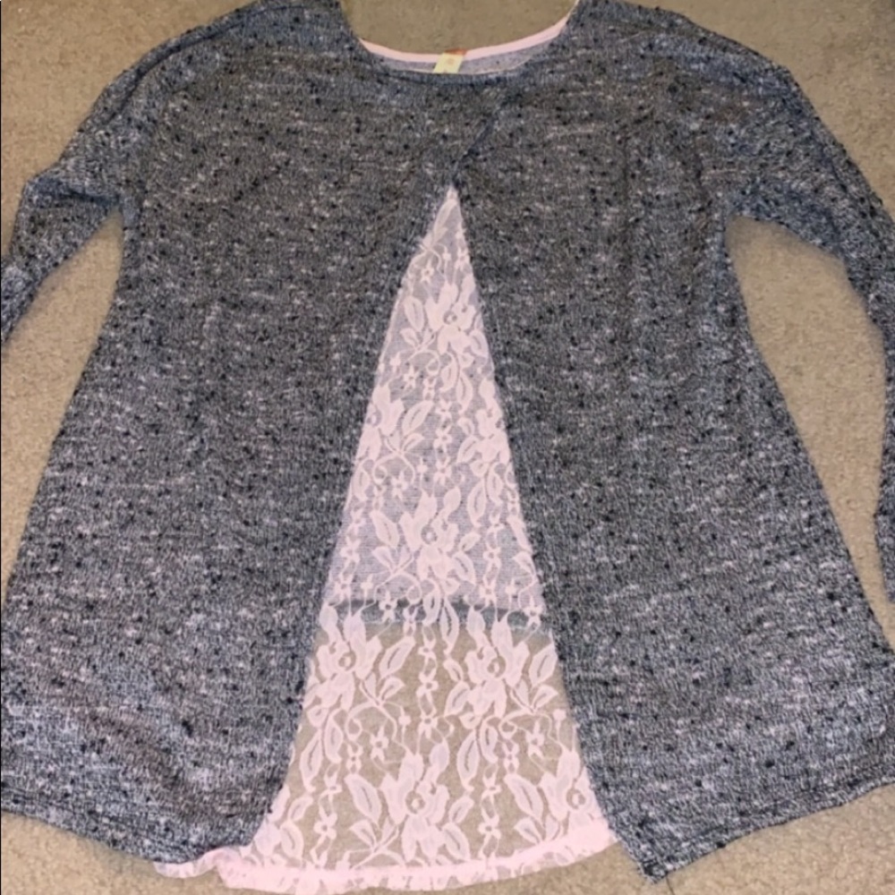 Heather gray sweater
